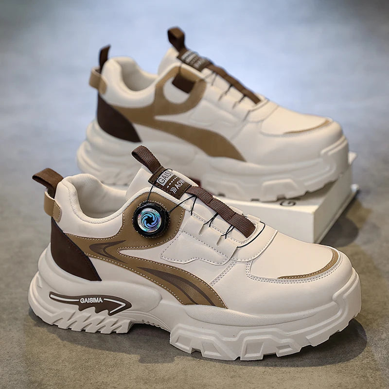 Men's High-Top Sneakers – Chunky Thick-Sole Casual Running Shoes