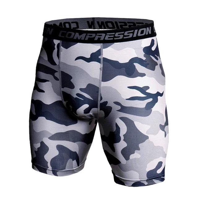 Men's Camo Compression Shorts – 3D Print Gym Workout Tights