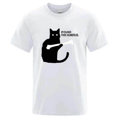 Funny Cat Graphic T Shirt Cotton Blend Casual Tee