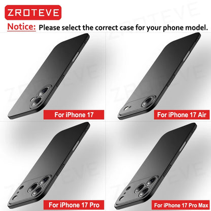 Iphone 17 16 17e 16e 15 14 13 12 Pro Max Zroteve Slim Matte Hard Pc Cover Iphone16 Plus Iphone15