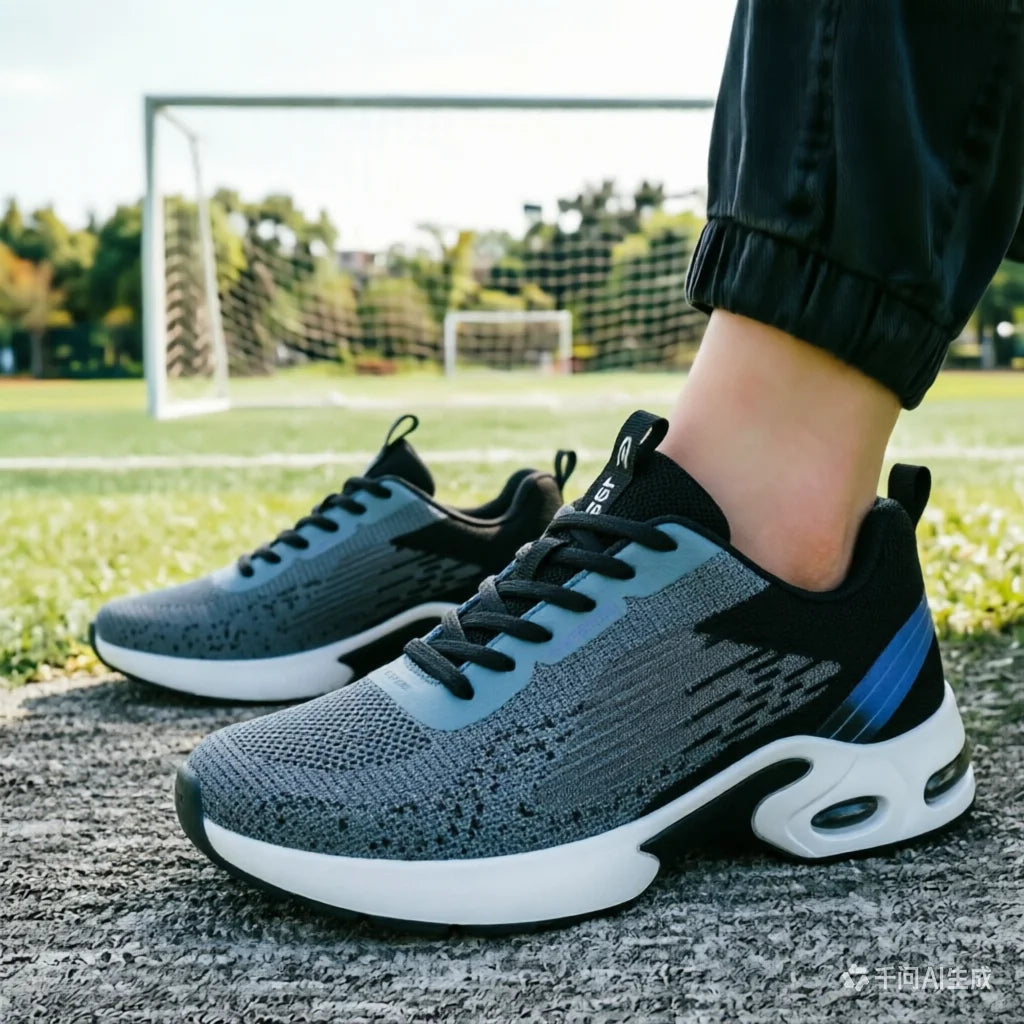 Men's Breathable Mesh Running Shoes with Air Cushion Support