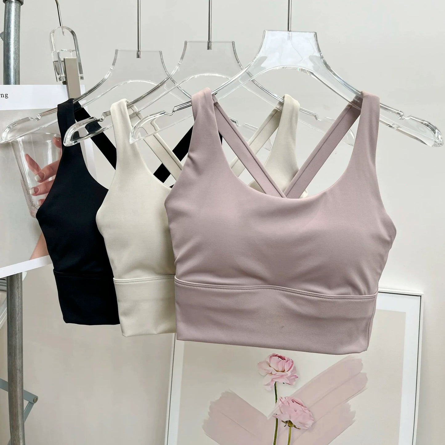 High-Impact Sports Bra – Shockproof Fitness Bra with Built-In Cup