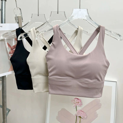 High-Impact Sports Bra – Shockproof Fitness Bra with Built-In Cup