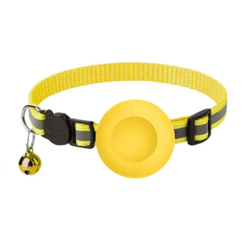 AirTag Pet Collar with GPS Holder – Adjustable Anti-Lost Collar for Cats & Puppies