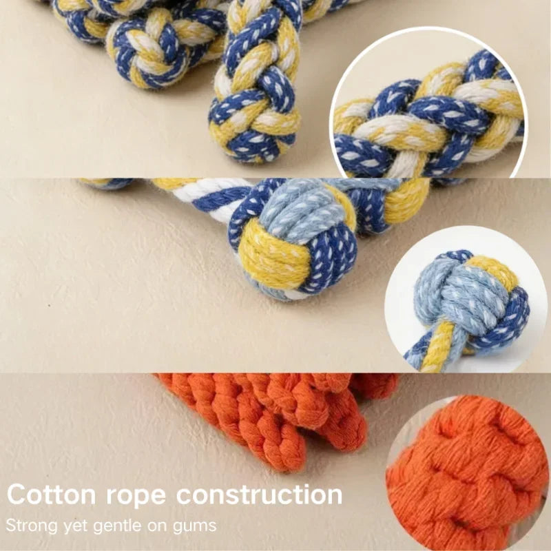 Dog Chew Toy – Plant-Dyed Cotton Rope, Teeth Cleaning