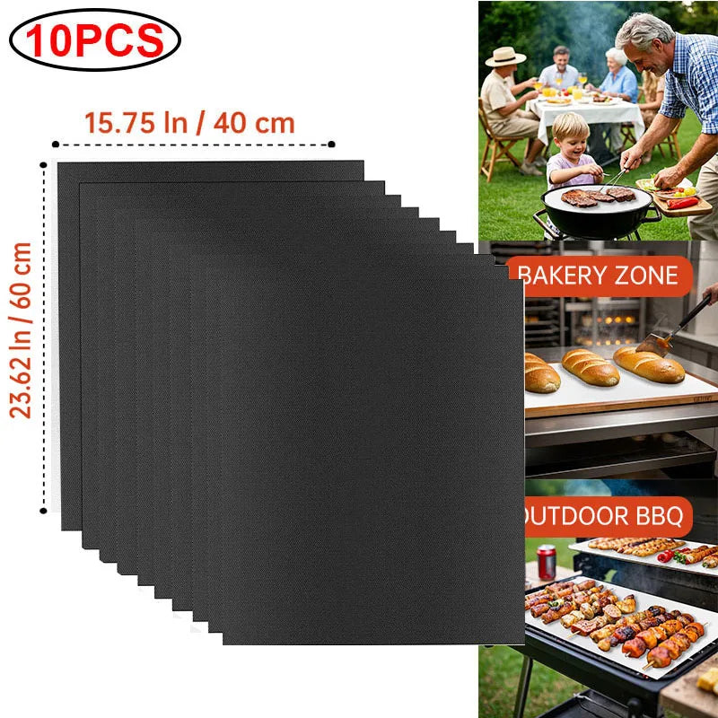 Non-Stick BBQ Grill Mat & Oven Liner – Reusable
