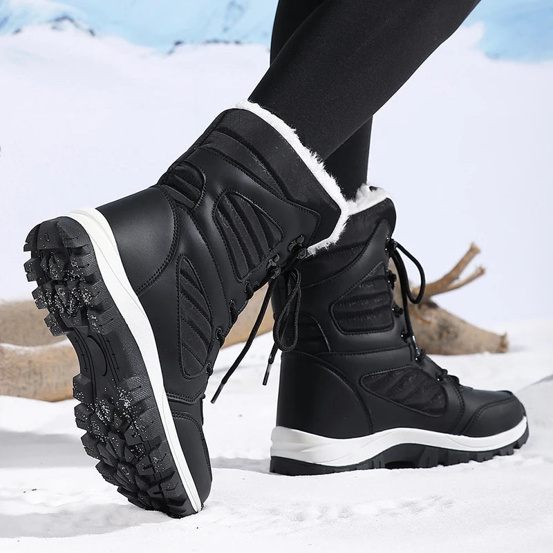 Women's Snow Boots – Waterproof High-Top Winter Ankle Boots
