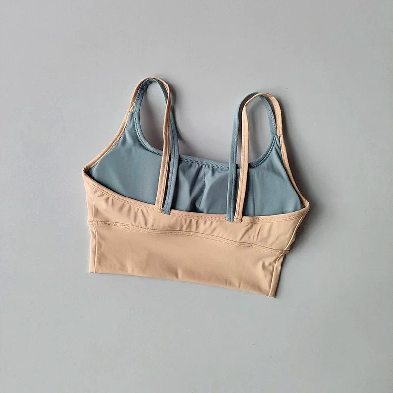 Women's Padded Sports Bra – Shockproof Support Yoga Fitness Top