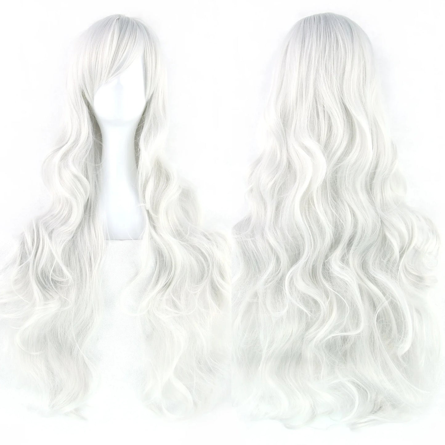 Soowee Curly Long Synthetic Hair Green Wig Hairpiece Pink Black Party Cosplay Wigs Women