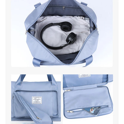 Foldable Travel Bag Large Capacity Waterproof Weekender Tote