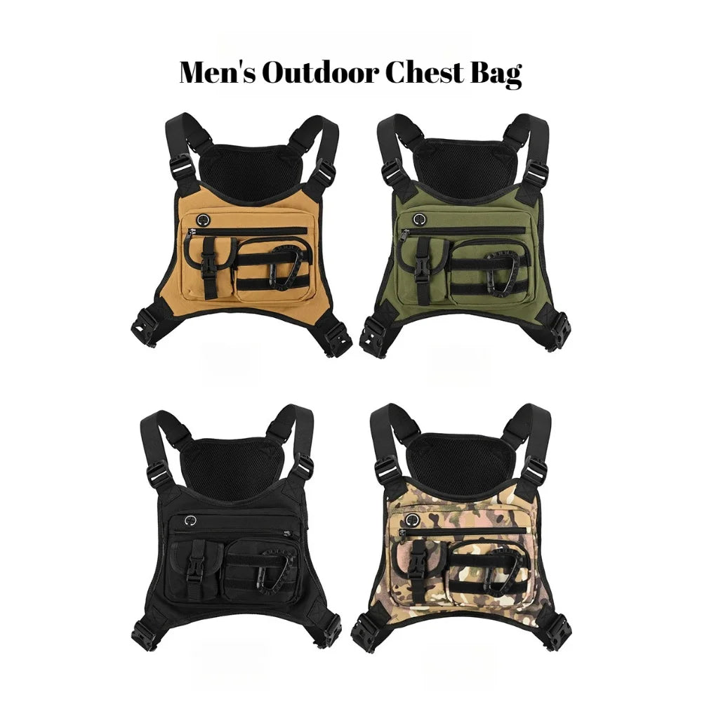 Tactical Chest Bag – Men's Outdoor Vest Rig with Multi-Pockets