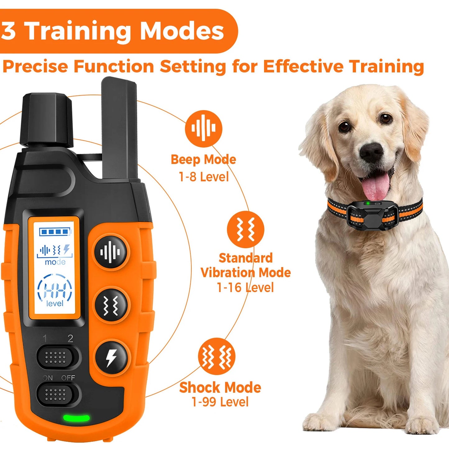 Dog Training Collar with Remote – 3300ft Waterproof E-Collar