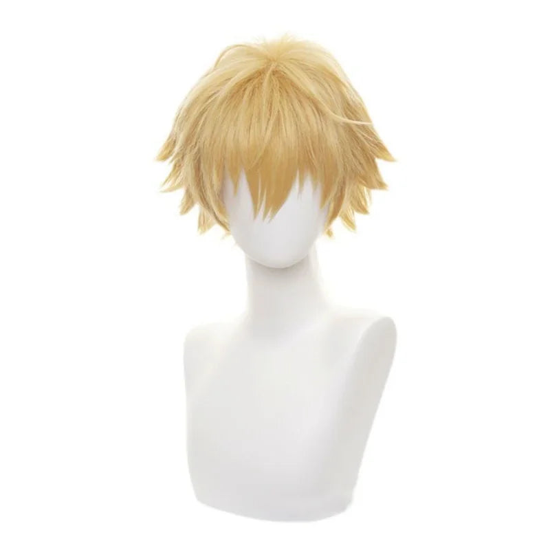 Blonde Short Spiky Synthetic Cosplay Wig – Heat Resistant, Anime & Halloween
