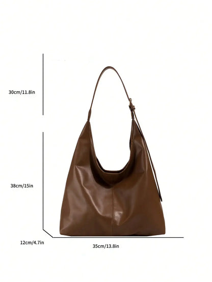 Large Capacity Woven Texture Women's Shoulder Tote Bag – Multifunctional Crossbody Handbag
