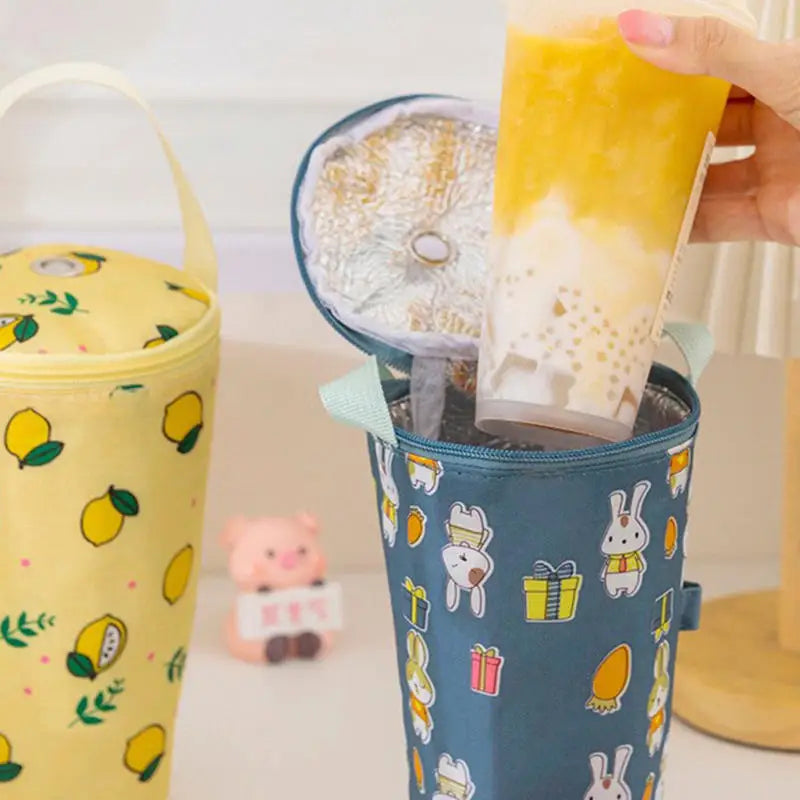 Insulated Cup Carrier Tote Bag – Portable Drink Holder with Handle