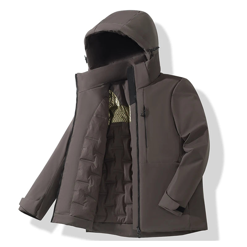 Unisex Waterproof Fleece Windbreaker Jacket for Hiking & Camping