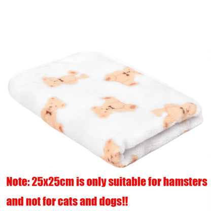 Soft Flannel Pet Blanket – Paw Print Mat for Dogs & Cats