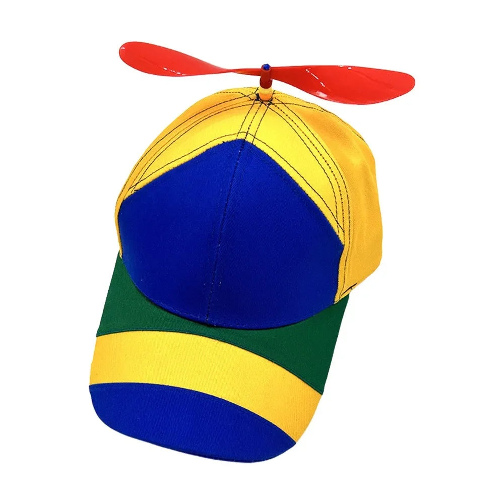 Propeller Beanie Hat – Funny Rainbow Helicopter Cap for Kids