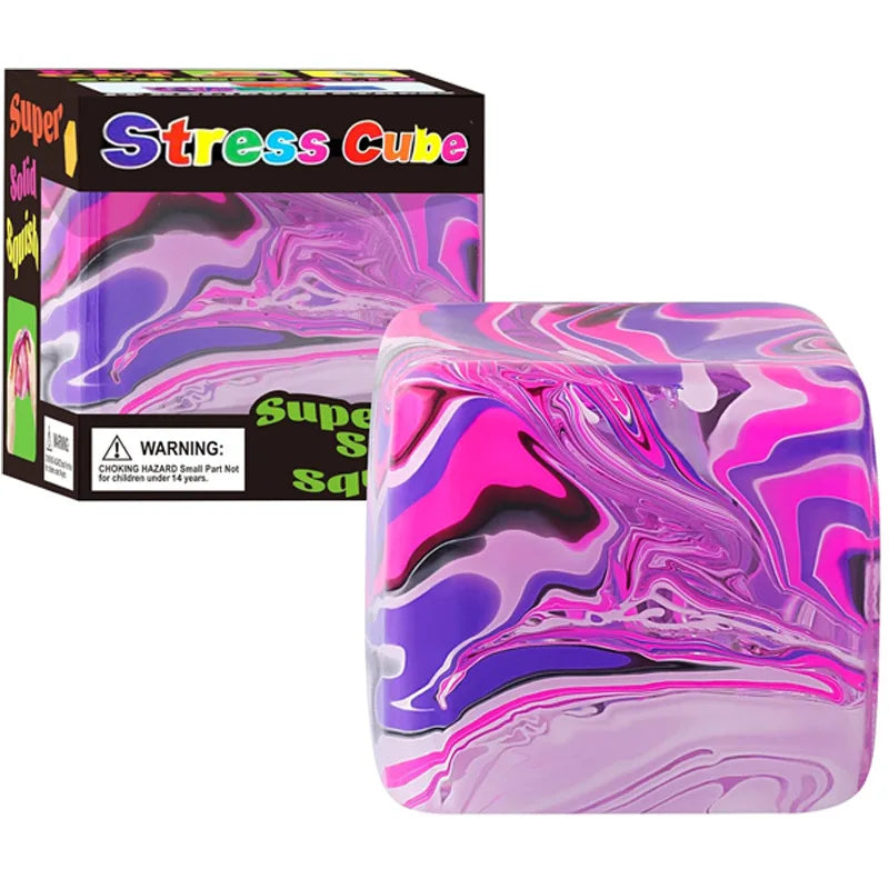 Stress Relief Squeeze Cube – Gel-Filled Slow Rebound Sensory Toy