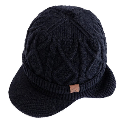 Winter Knit Earflap Beanie Cap – Fur Lined Warm Ski Hat