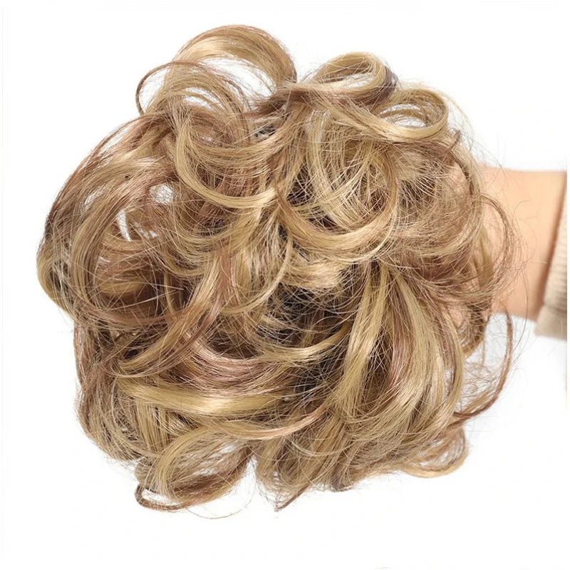 Claw Clip Messy Bun Hair Piece Curly Wavy Synthetic Updo