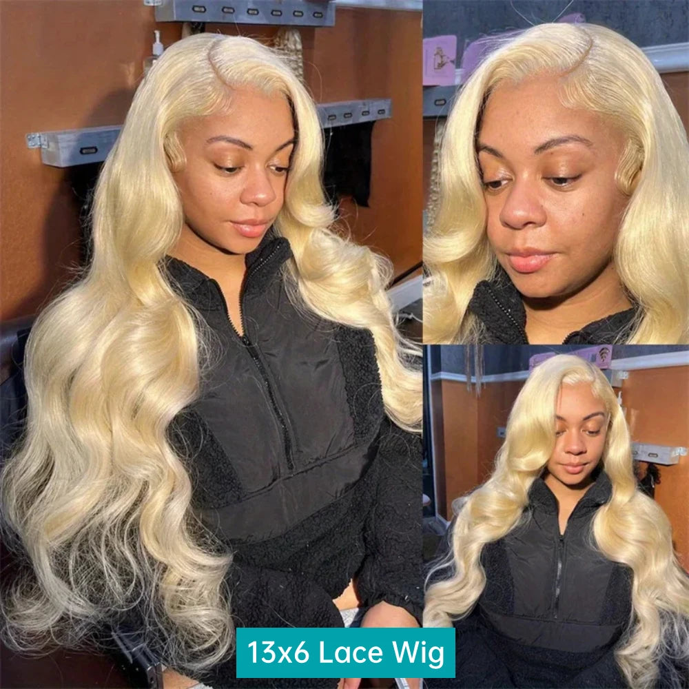 613 Blonde Body Wave Human Hair Wig – 13x6 & 13x4 HD Lace Front
