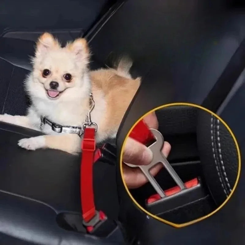 Pet Seat Belt Adapter with Metal Clip – Car & Truck Compatible