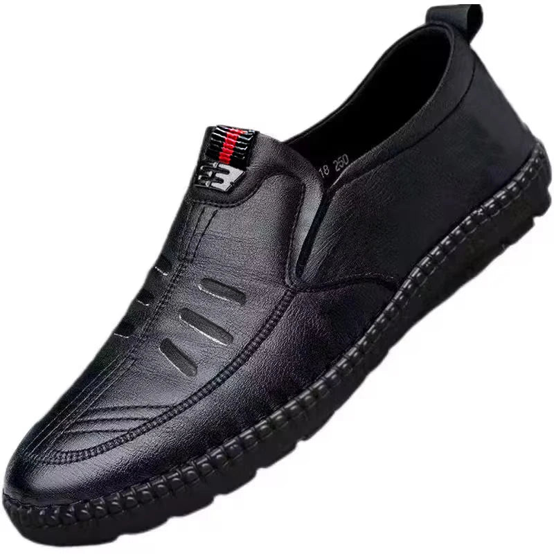Men's PU Leather Loafers – Non-Slip Slip-On Casual Shoes