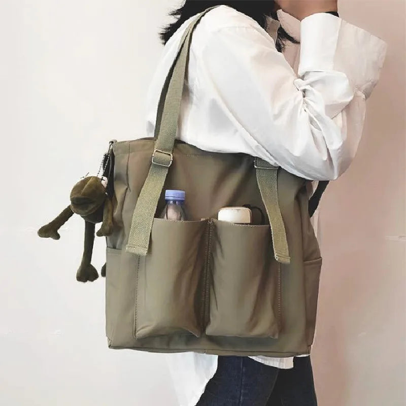 Waterproof Oxford Tote Bag – Large Capacity Women's Shoulder & Crossbody Handbag