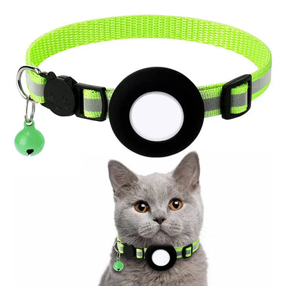 AirTag Pet Collar with GPS Holder – Adjustable Anti-Lost Collar for Cats & Puppies