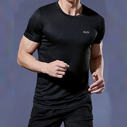 Men's Quick-Dry Gym T-Shirt – Slim Fit Running & Fitness Top