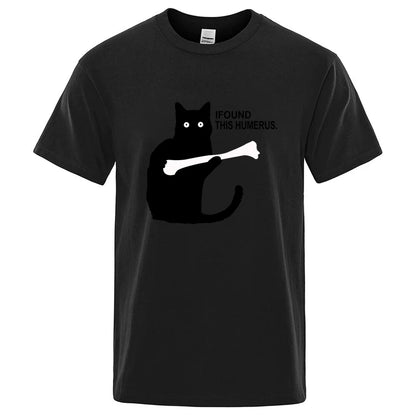 Funny Cat Graphic T Shirt Cotton Blend Casual Tee