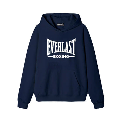 Vintage Boxing Logo Graphic Hoodie Casual Pullover Sweatshirt