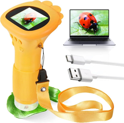 Kids Digital Microscope 1000x – 200MP LED with Photo & Video