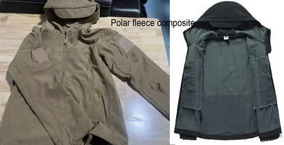 Men's Softshell Fleece Jacket – Windproof Thermal Outdoor Coat