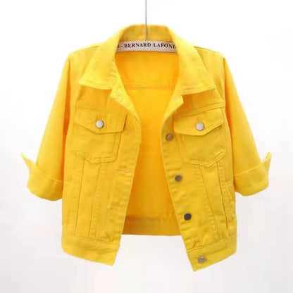 Women's Short Denim Jacket – Casual Loose Jean Coat