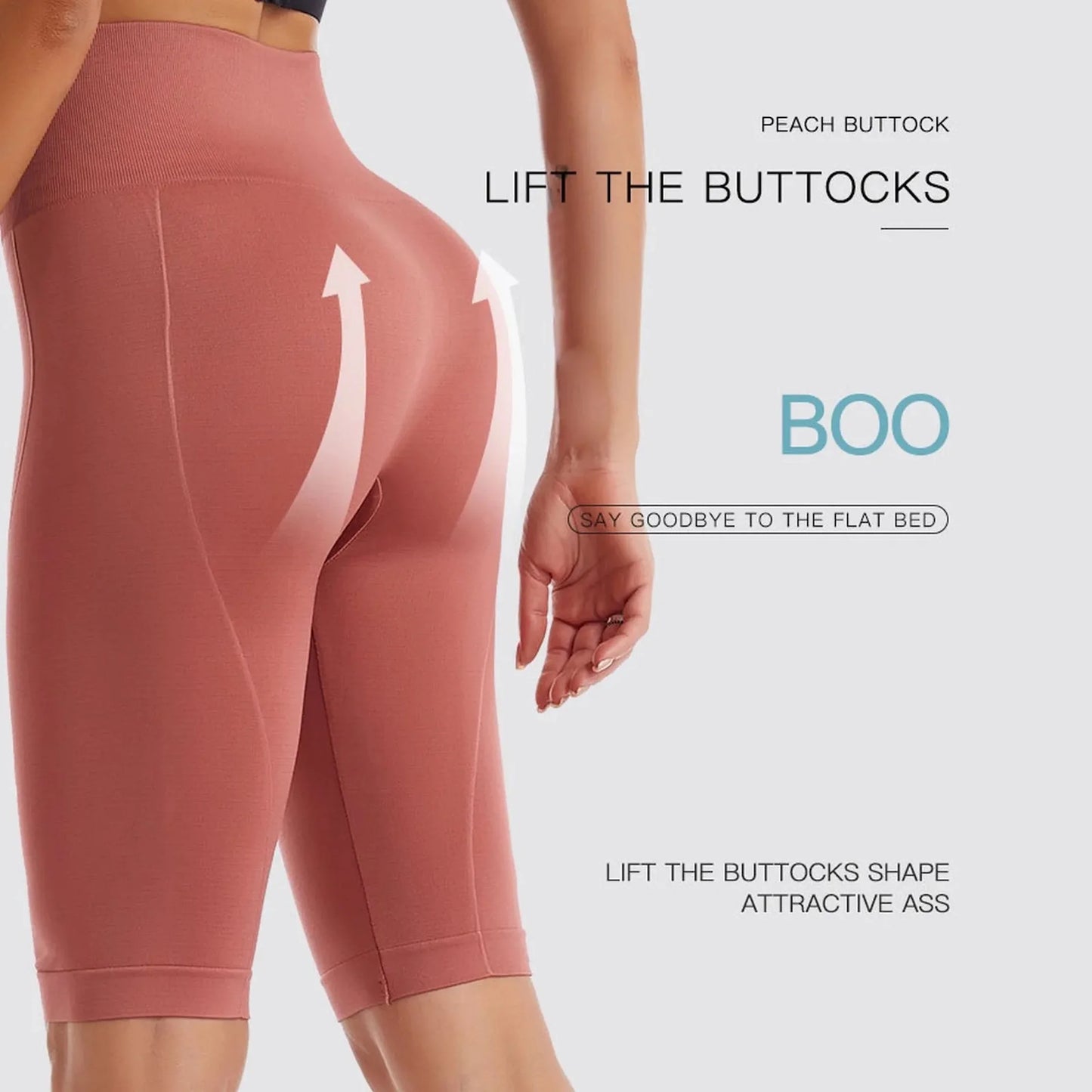 Seamless Push-Up Yoga Shorts for Women – Tummy Control Gym Wear
