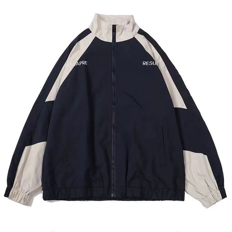 Hip Hop Varsity Windbreaker Jacket – Unisex Streetwear Coat