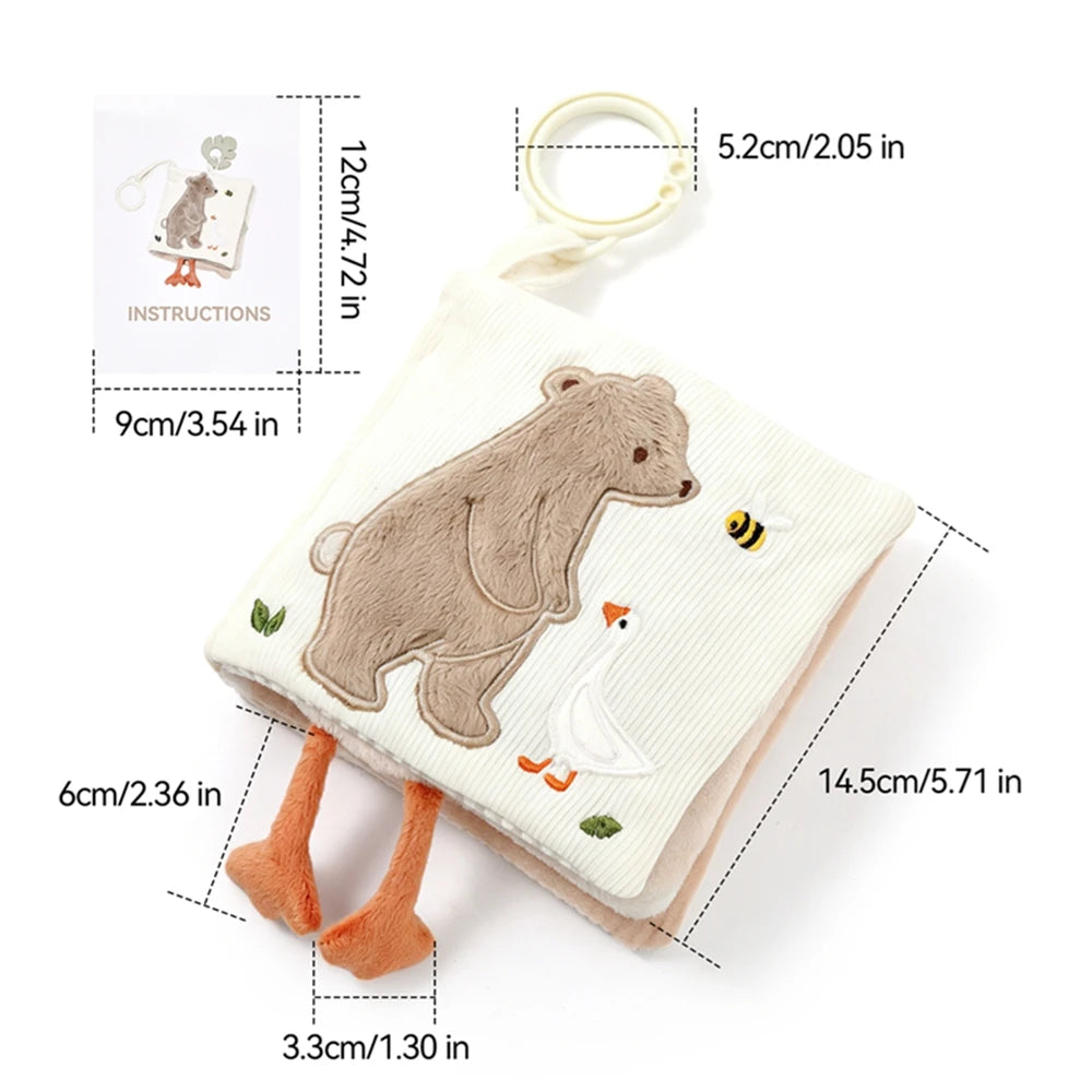 Montessori Baby Busy Box with Sensory Scarves & Cloth Toys