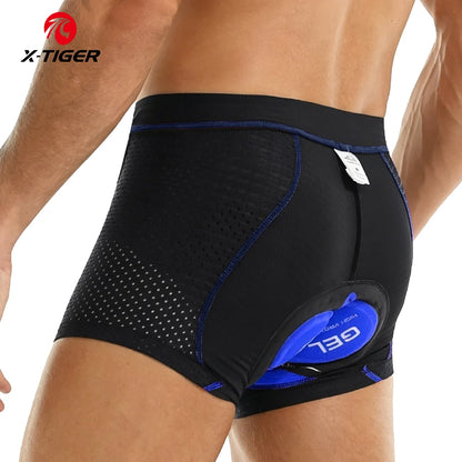Cycling Underwear Shorts Men – X-Tiger 5D Gel Pad Bike Undershorts