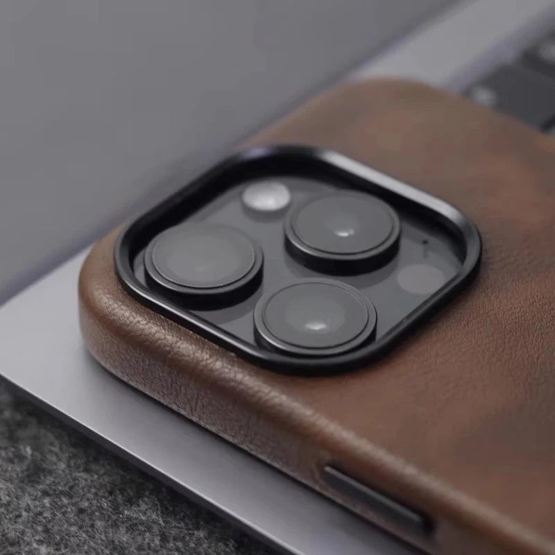 Retro Crazy Horse Leather Magsafe Case Iphone 18pro 15 14 13 12 17 Pro Max Simple Texture Magnetic