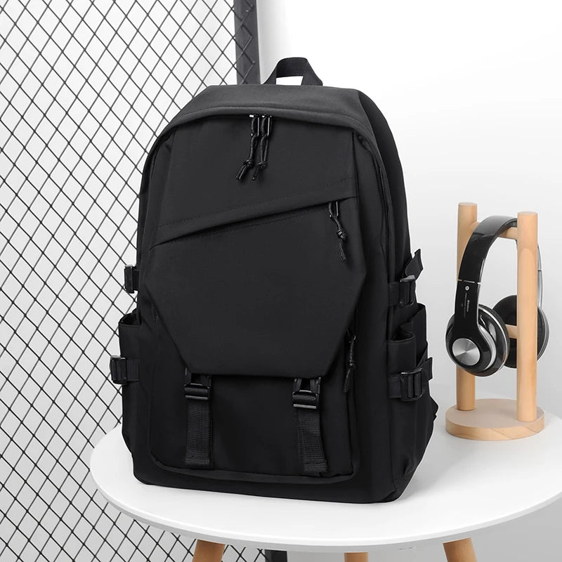 Travel Backpack 15" – Large Capacity Solid Color Daypack