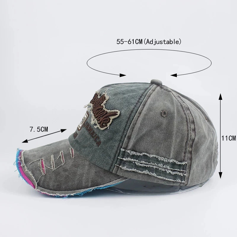 Vintage Baseball Cap – 1969 Embroidered Washed Cotton Snapback, Unisex