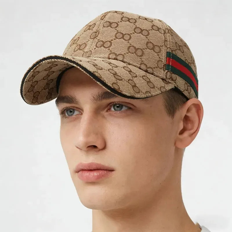 Monogram Print Baseball Cap – Adjustable Unisex Sun Hat