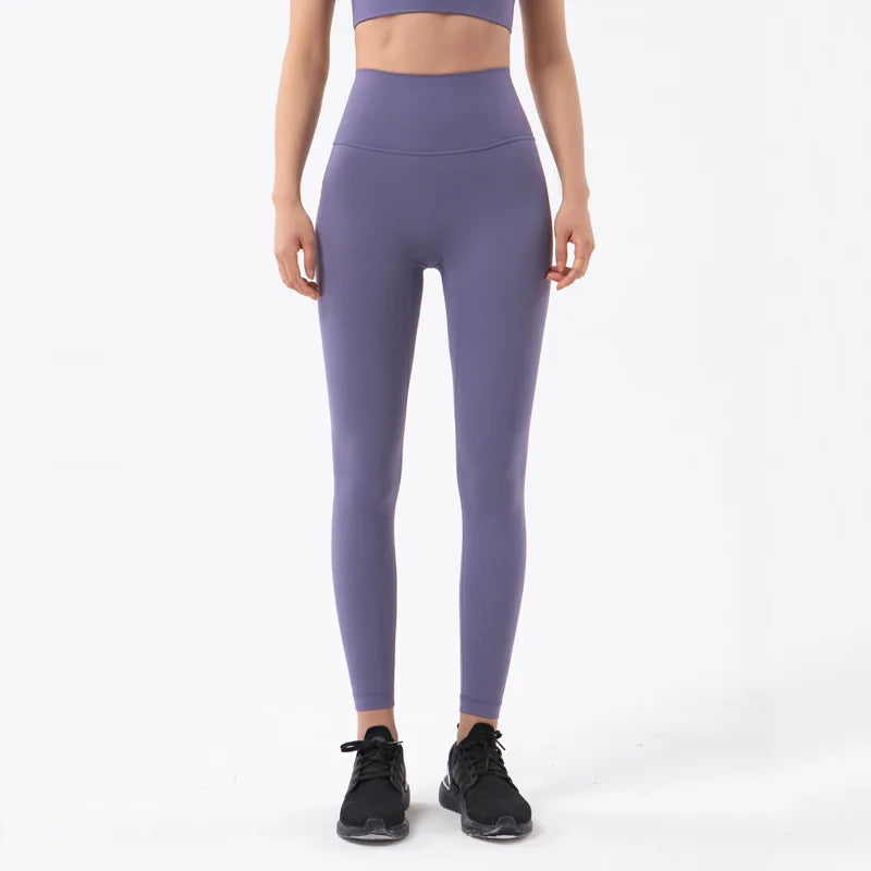 Women's Nylon Yoga Pants – Gym Leggings with Elastic Waist
