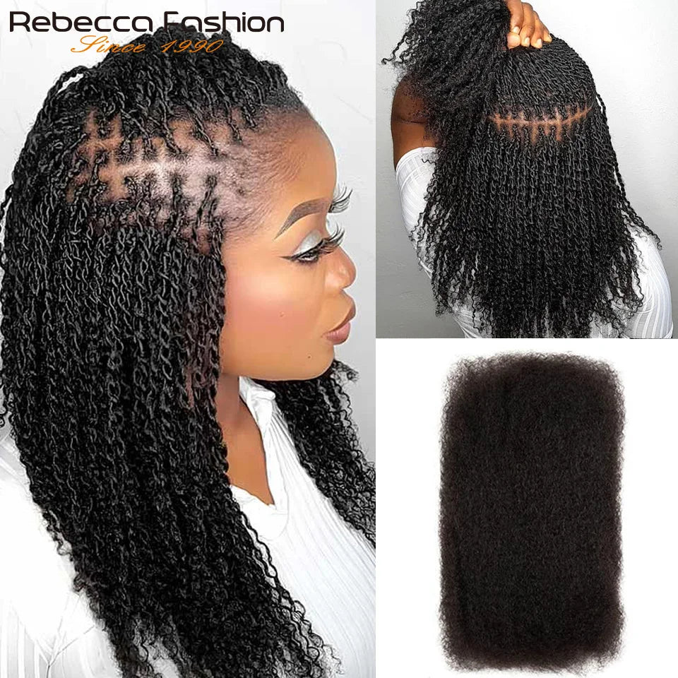 Afro Kinky Curly Bulk Human Hair Braiding Qvr Remy No Attachment - Soft