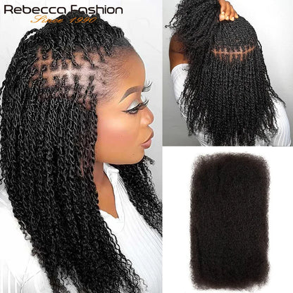 Afro Kinky Curly Bulk Human Hair Braiding Qvr Remy No Attachment - Soft