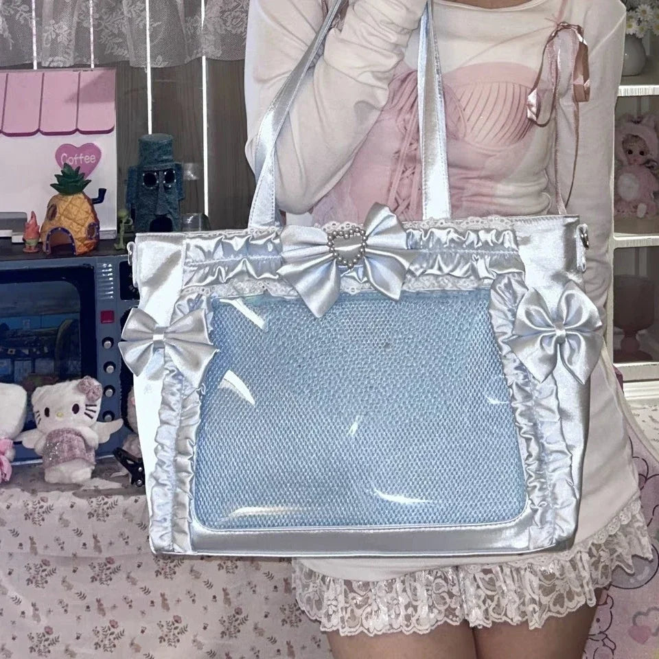 Ita Bag Transparent Window Tote – Y2K Kawaii Crossbody Shoulder Bag
