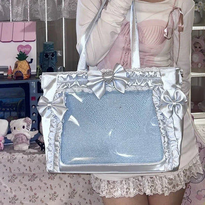 Ita Bag Transparent Window Tote – Y2K Kawaii Crossbody Shoulder Bag