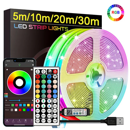 RGB LED Strip Lights with App & Remote Control